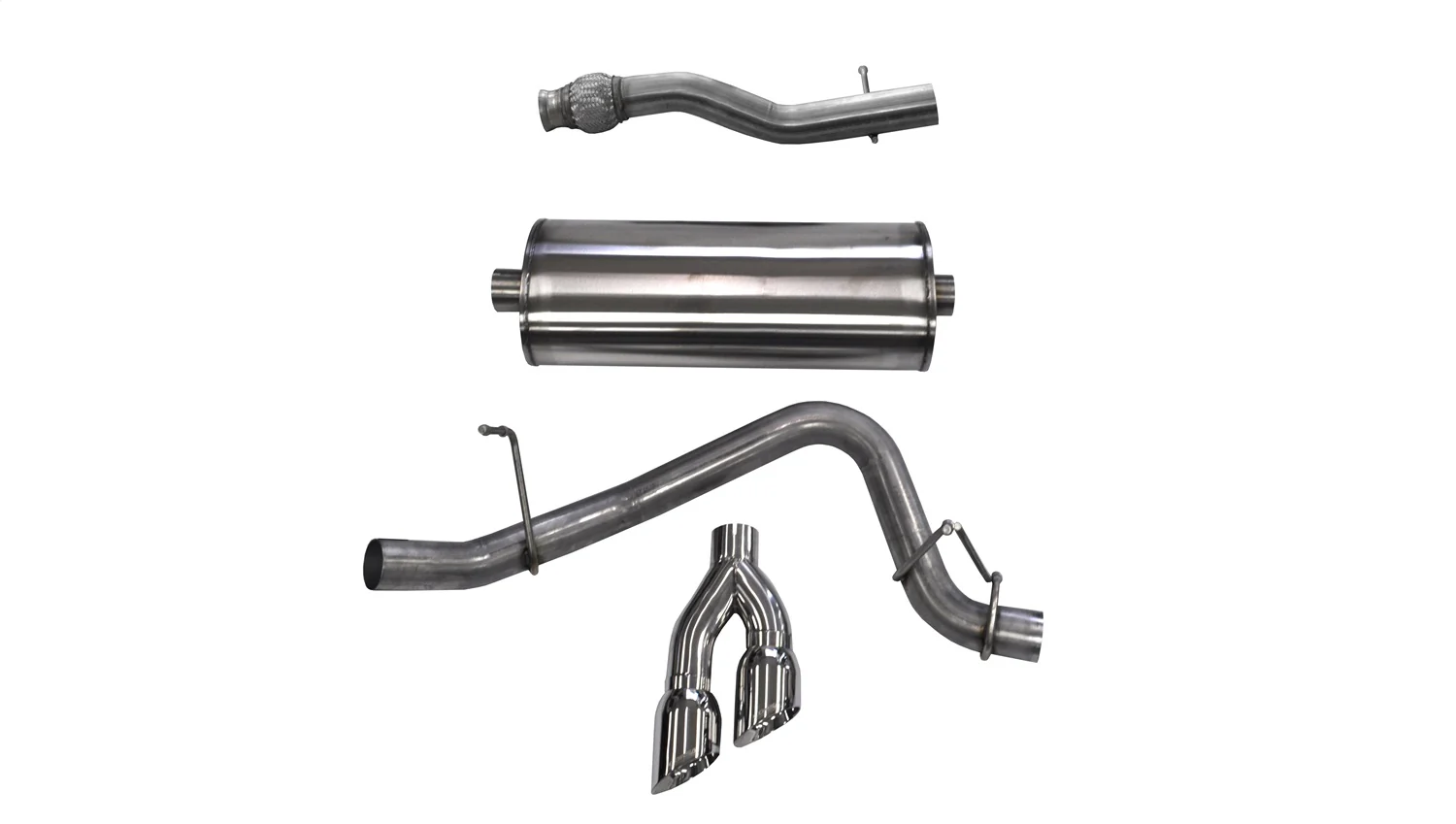 3in Cat-Back Single Exit w/ 4in Polished Tips <br> 15-20 Chevy Suburban, GMC Yukon XL
