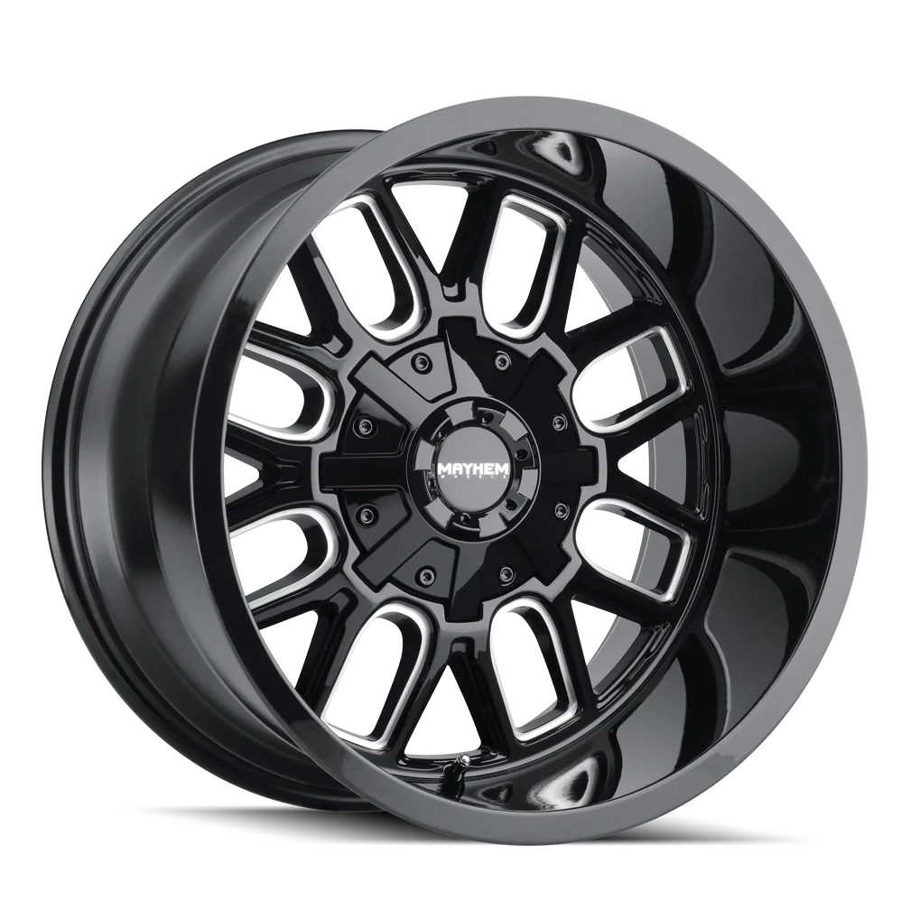 Cogent 8107 Black w/ Milled Spokes Wheel <br> 20x9 / 5x127 BP / 0mm Offset / 87mm Hub