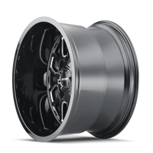 Cogent 8107 Black w/ Milled Spokes Wheel <br> 20x9 / 5x127 BP / 0mm Offset / 87mm Hub - Image 2