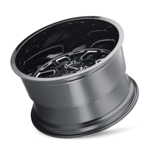 Cogent 8107 Black w/ Milled Spokes Wheel <br> 20x9 / 5x127 BP / 0mm Offset / 87mm Hub - Image 3