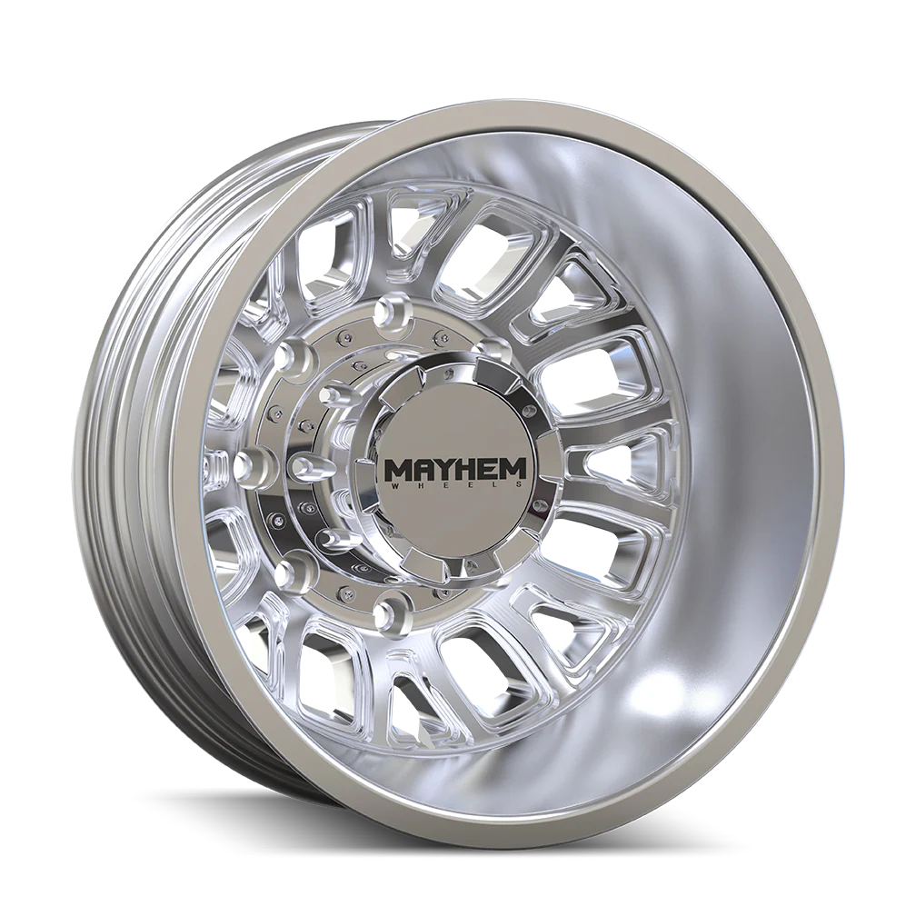 Cogent 8107D Dually Bore Polished Wheel <br> 17x6.5 8x210 BP -142mm Offset 154.2mm Bore