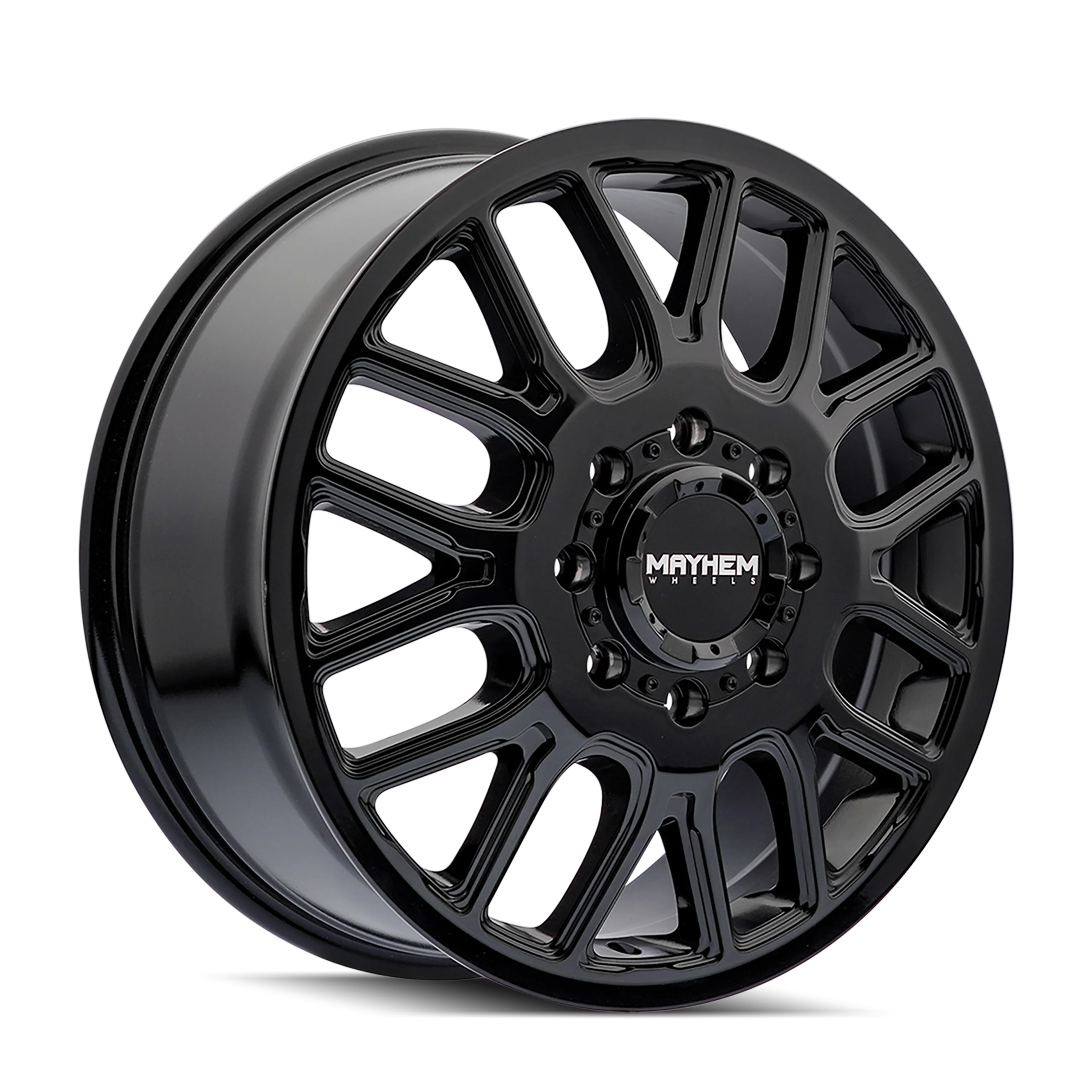 Cogent 8107D Dually Gloss Black Wheel <br> 07-10 Chevy Silverado 3500 HD, 11-18 Ram 3500