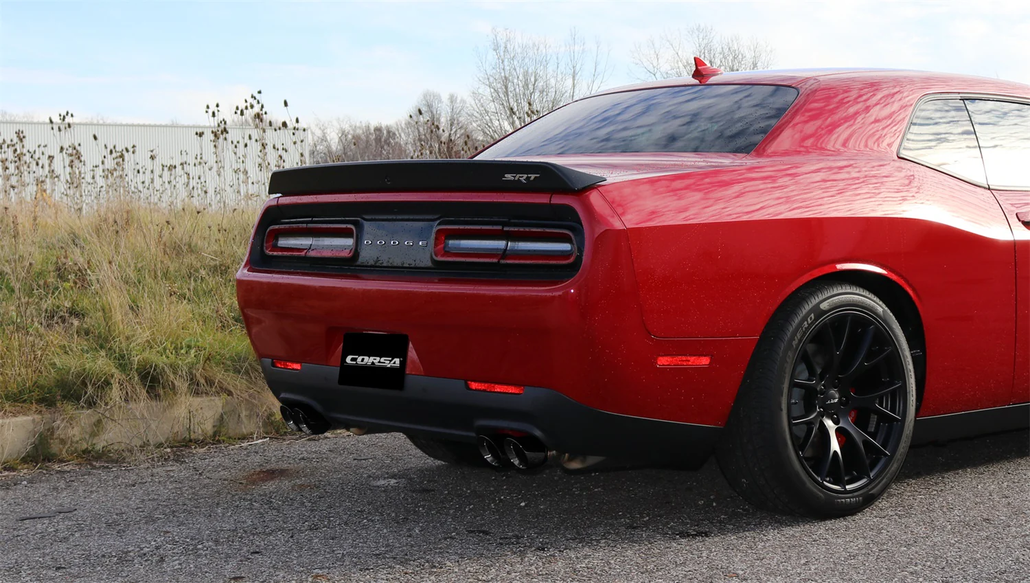 2.75in Cat-Back Dual Rear Exit with Twin 3.5in Tips <br> 2015-2023 Dodge Challenger - Image 3