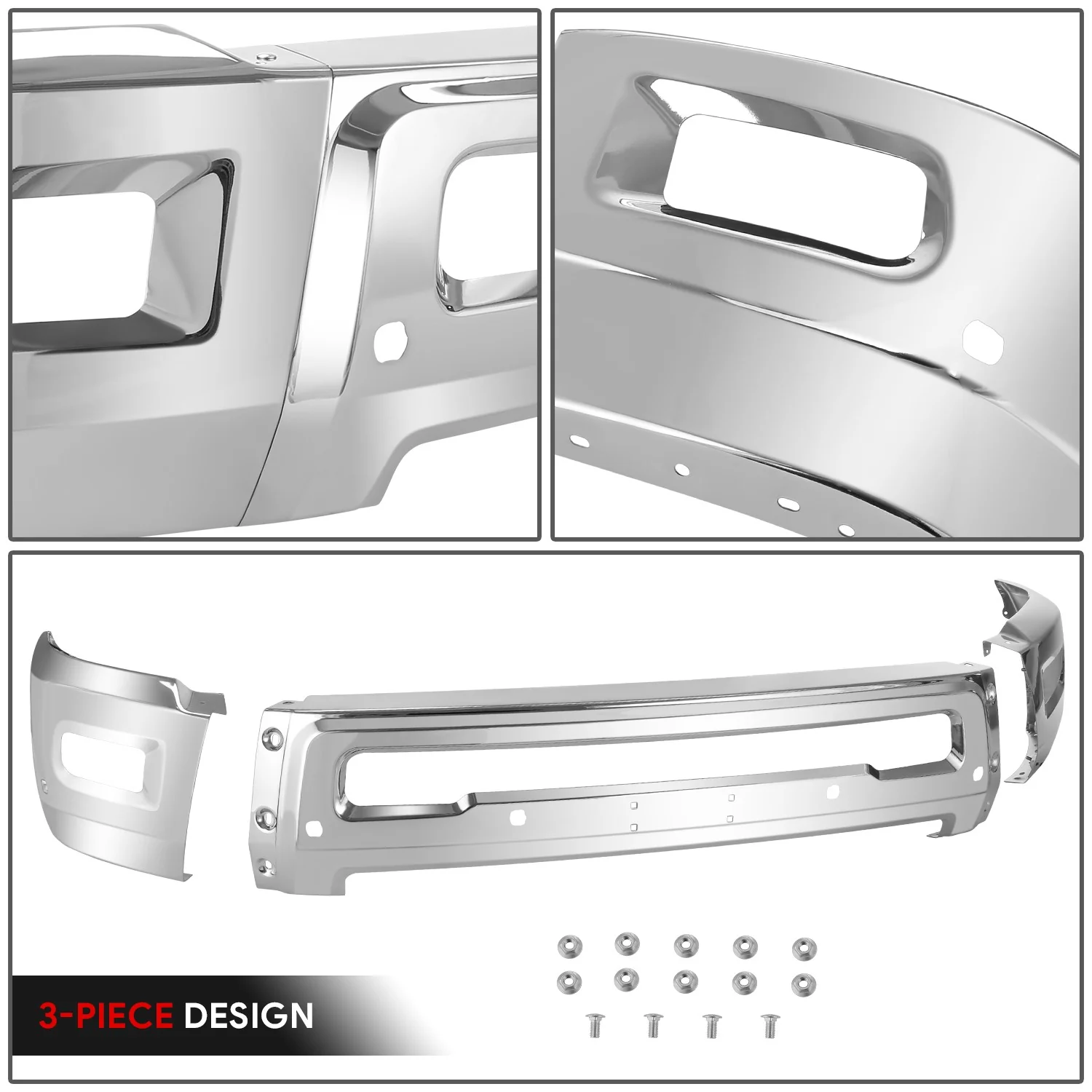 Modular Style Front Bumper w/ Fog Light Cutouts <br>10-18 Dodge Ram 2500 3500 - Image 3