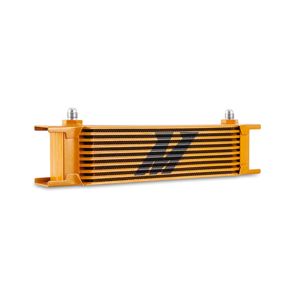 Universal -6AN 10 Row Oil Cooler - Gold <br> 12.95 L X 1.97 W X 3.8 in H - Image 3