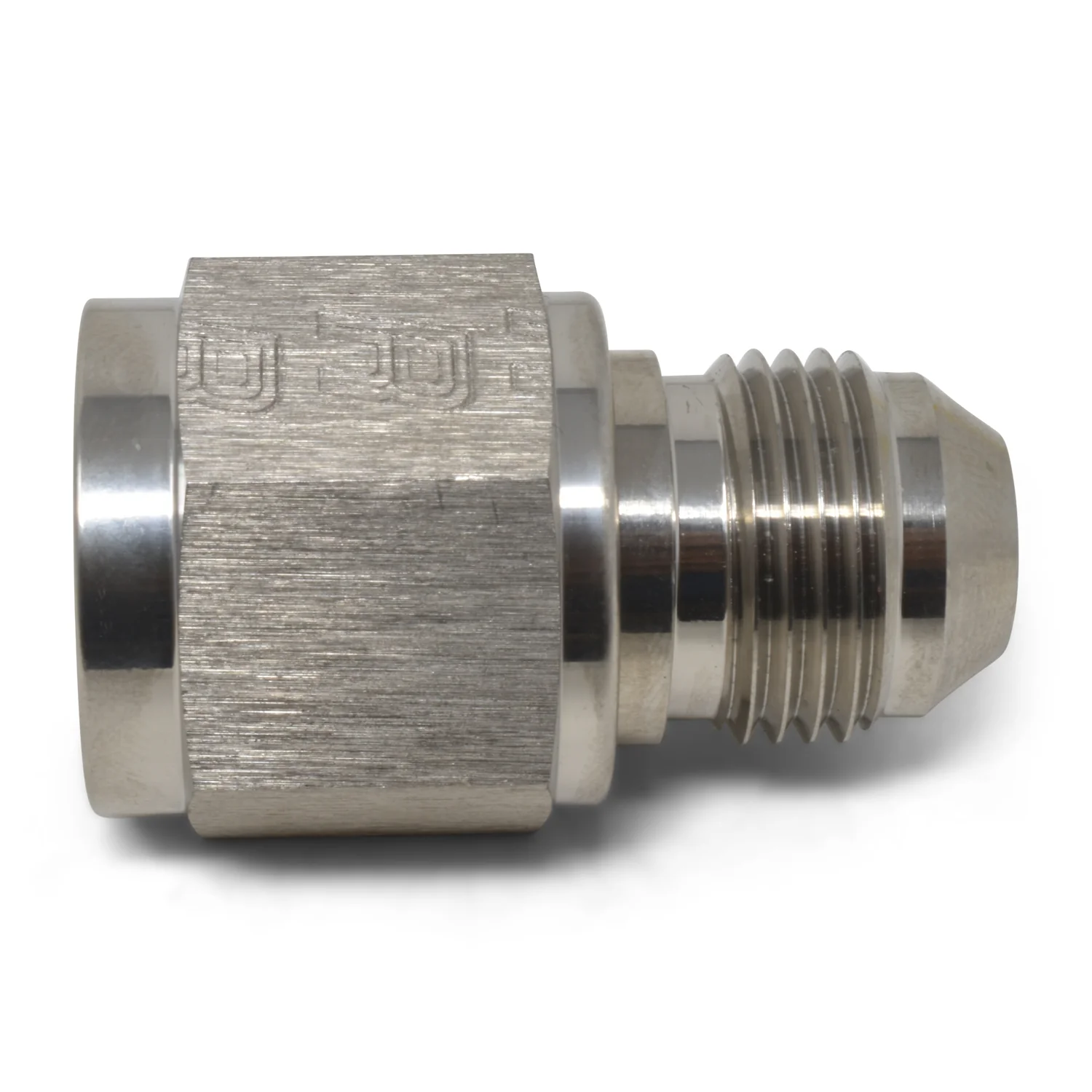 -8AN Female to -6AN to Male B-Nut Reducer <br> Fitting Size: -8 AN Female x -6 AN Flared Male - Image 2