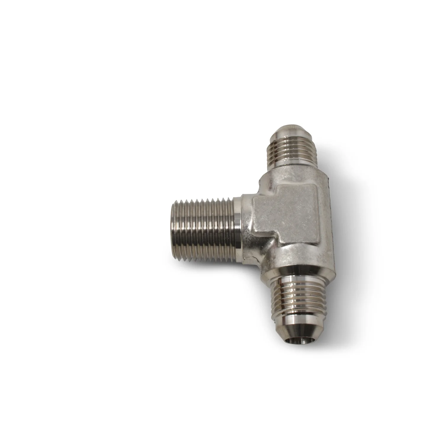 -6AN x 3/8 in NPT T Tee Adapter Fitting <br> Fitting Size: -6 AN x 3/8 in NPT - Image 3
