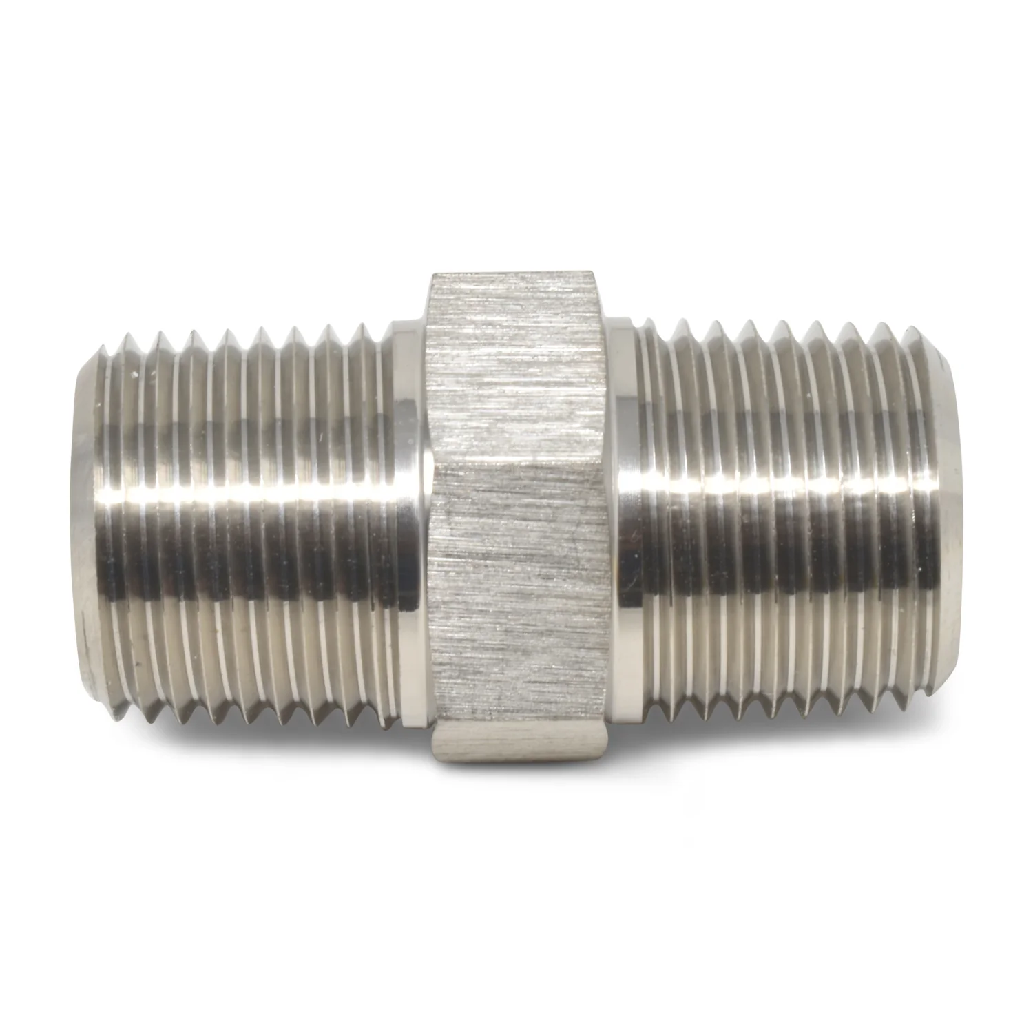 1/8 in NPT Straight Nipple Fitting <br> Fitting Size: 1/8 in NPT