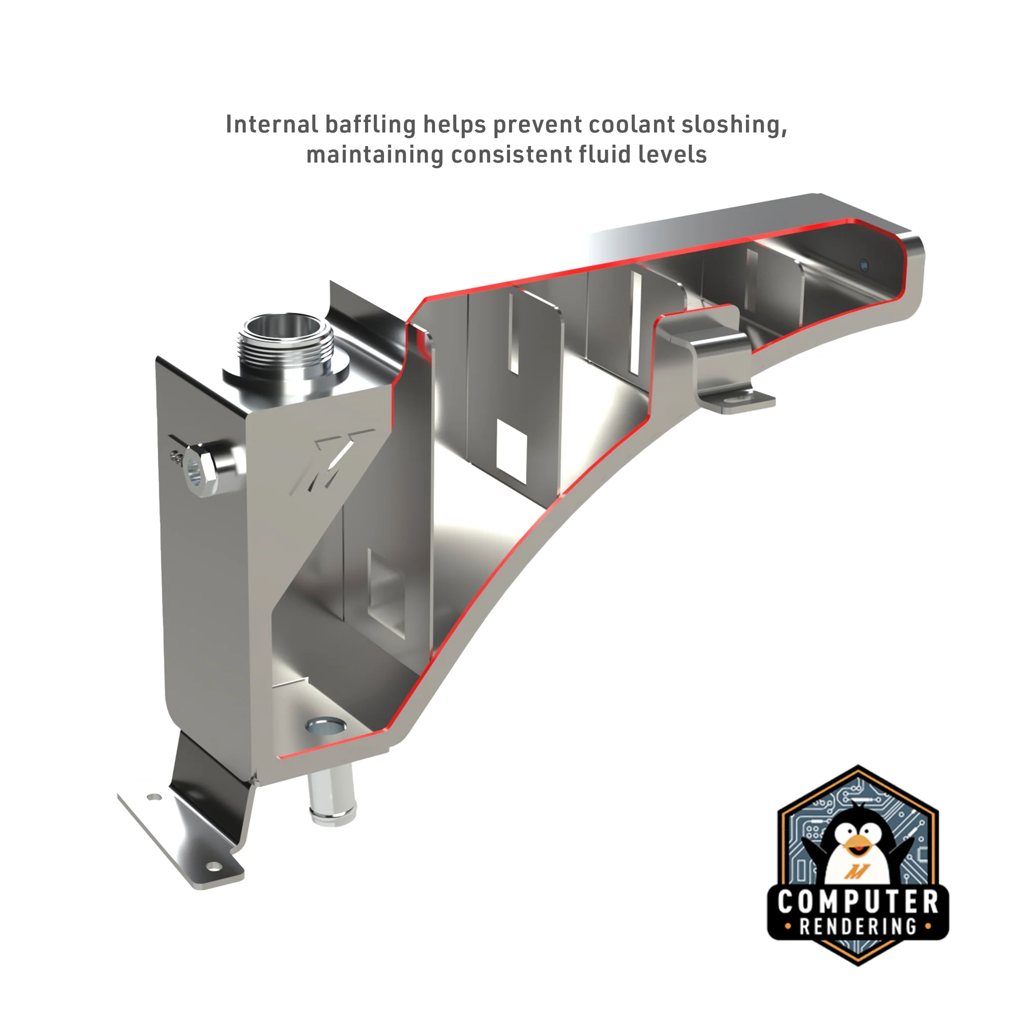 Aluminum Degas Tank <br> 99-05 Ford F250-F550 Super Duty Excursion - Image 5