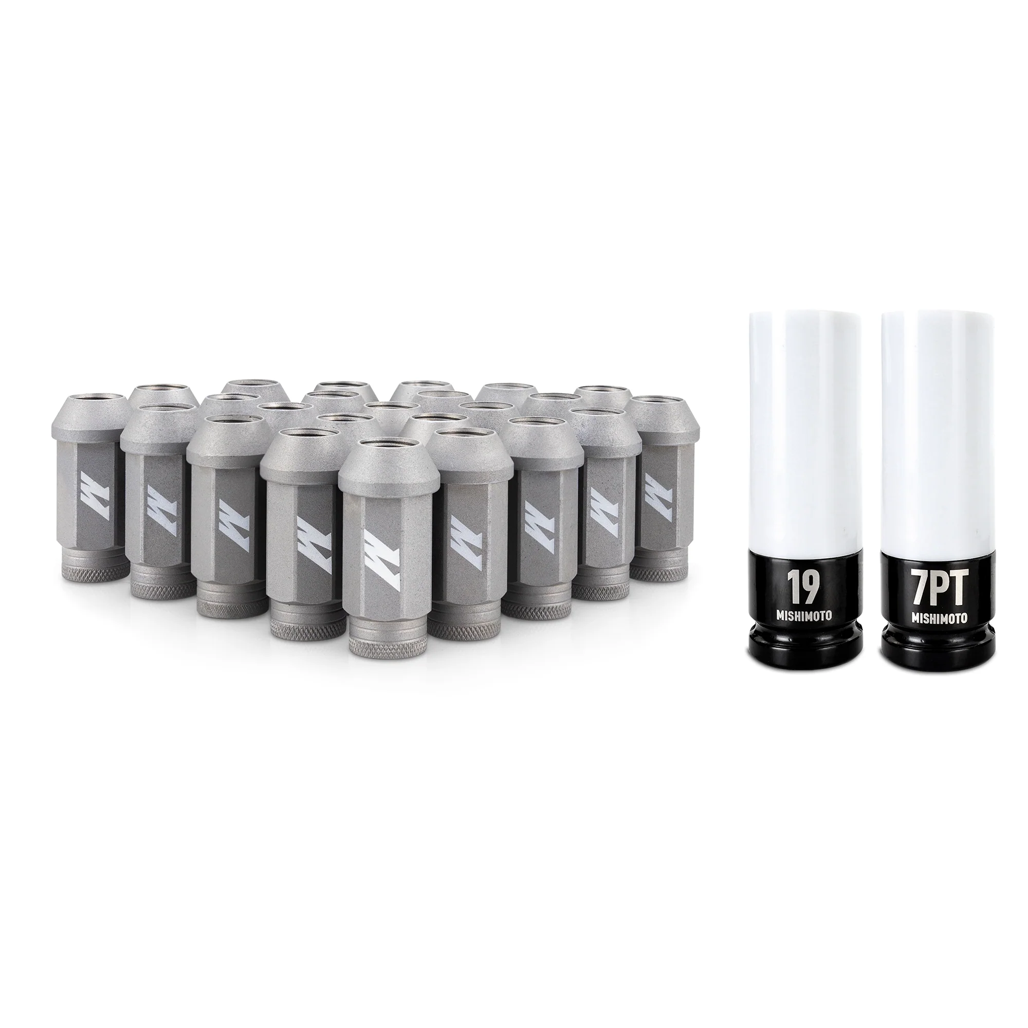 24pc Set Steel Locking Lug Nuts <br> 95-25 GM/Ford/Toyota/Nissan/Jeep/Lexus/INFINITI