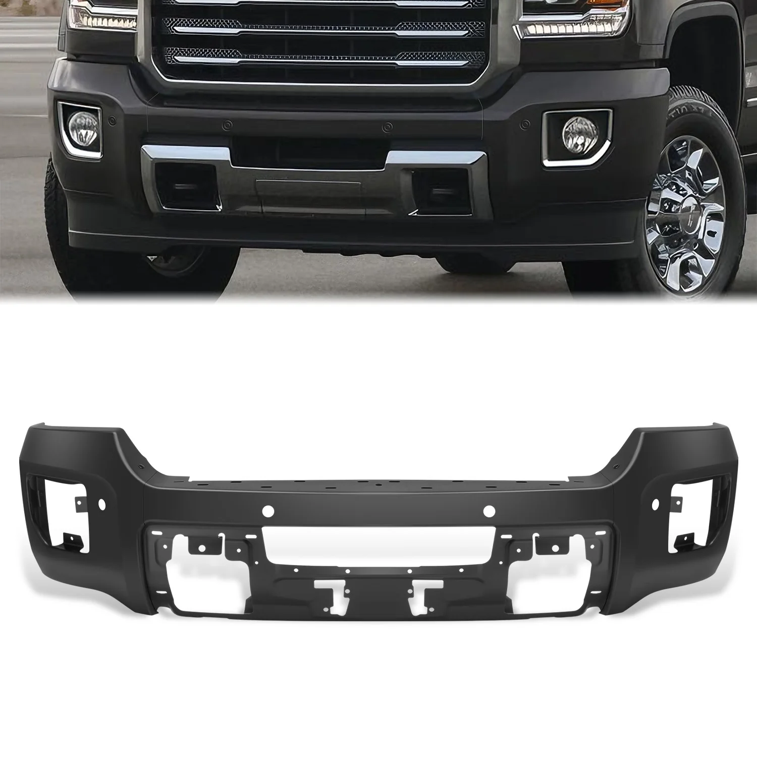 Modular Style Front Bumper w/ Parking Sensor Holes<br>15-19 GMC Sierra 2500 3500 HD