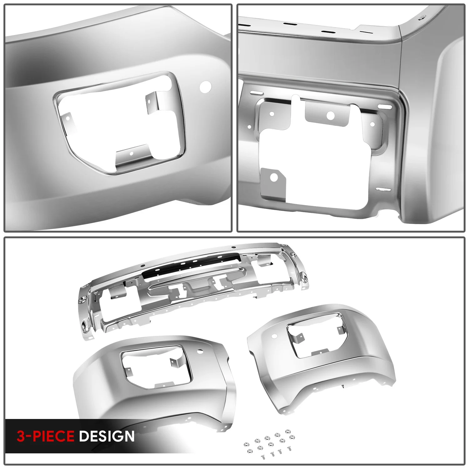 Modular Style Front Bumper w/ Parking Sensor Holes<br>15-19 GMC Sierra 2500 3500 HD - Image 3