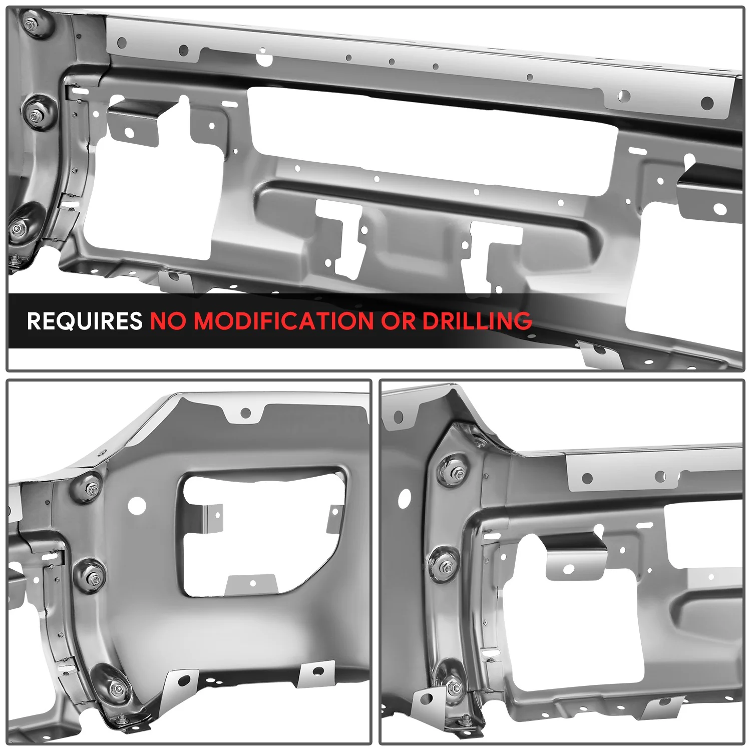 Modular Style Front Bumper w/ Parking Sensor Holes<br>15-19 GMC Sierra 2500 3500 HD - Image 4