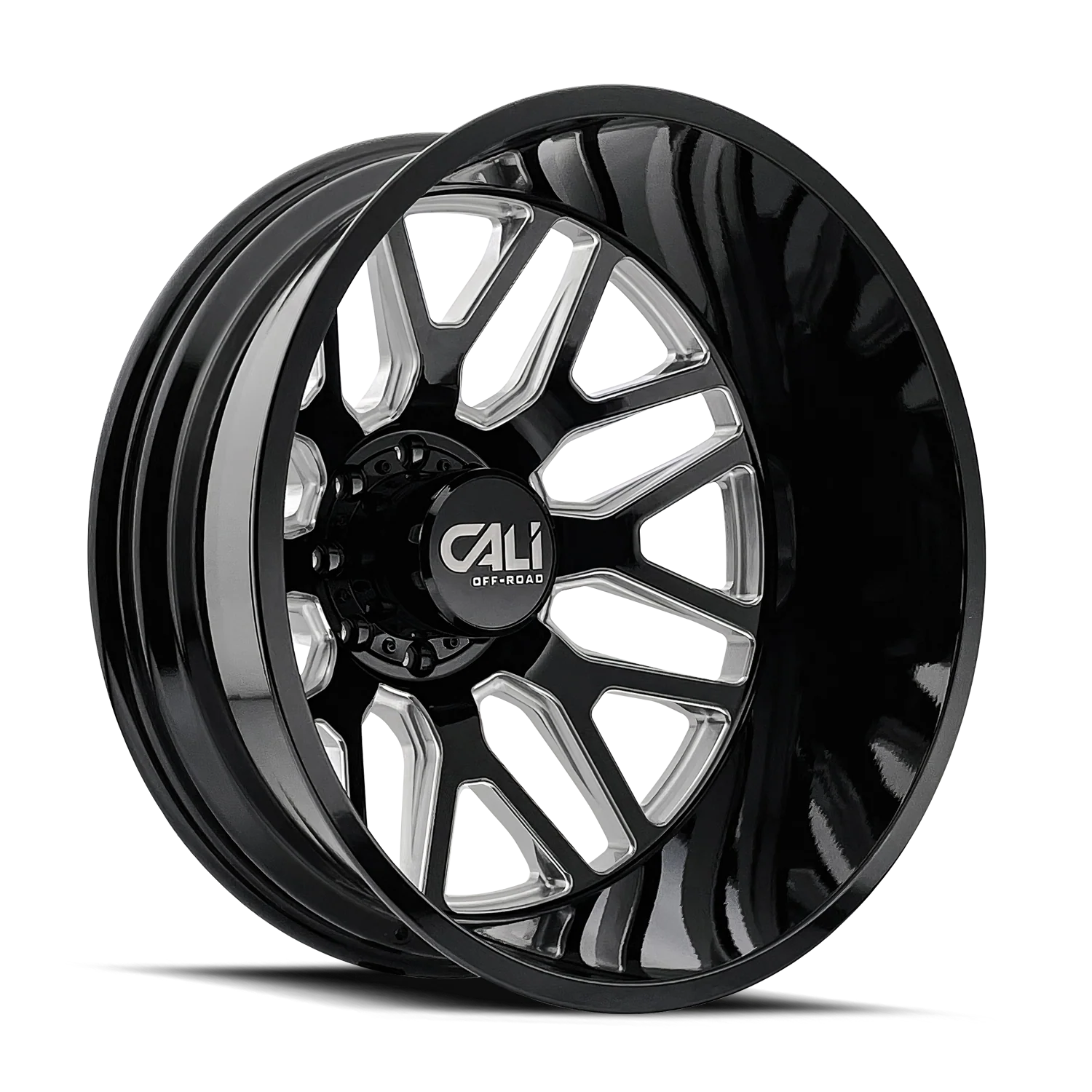 Invader 9115D Dually Gloss Black Wheel <br> 24x8.25 / 8x165.1 BP / -232mm OS / 121.3mm Hub