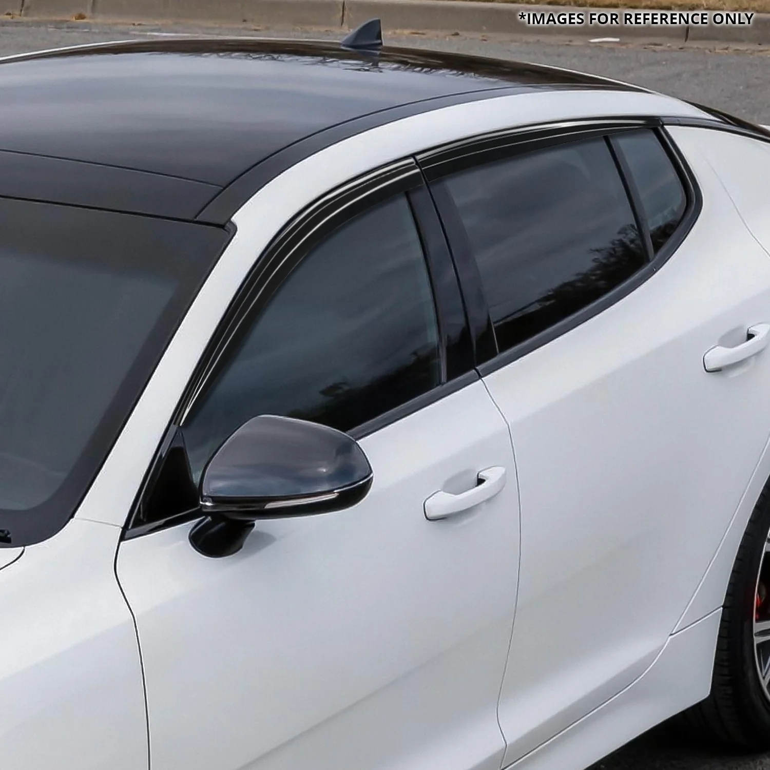 4Pcs Window Visors Guard Deflector<br>17-23 Kia Stinger - Image 6
