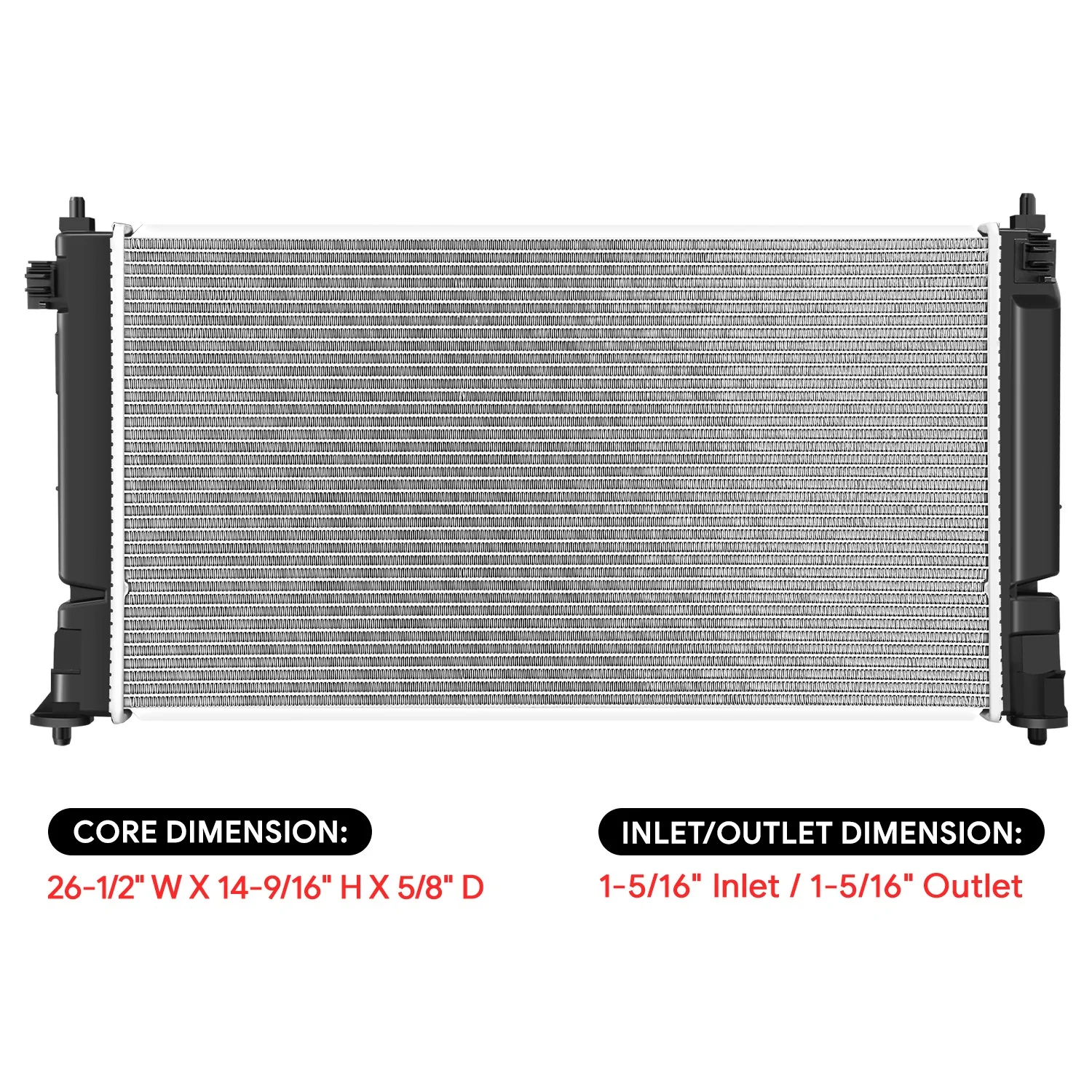 13922 Replacement Radiator<br>20-26 Lexus UX250h, UX300h, 20-22 Toyota Corolla, Prius - Image 6
