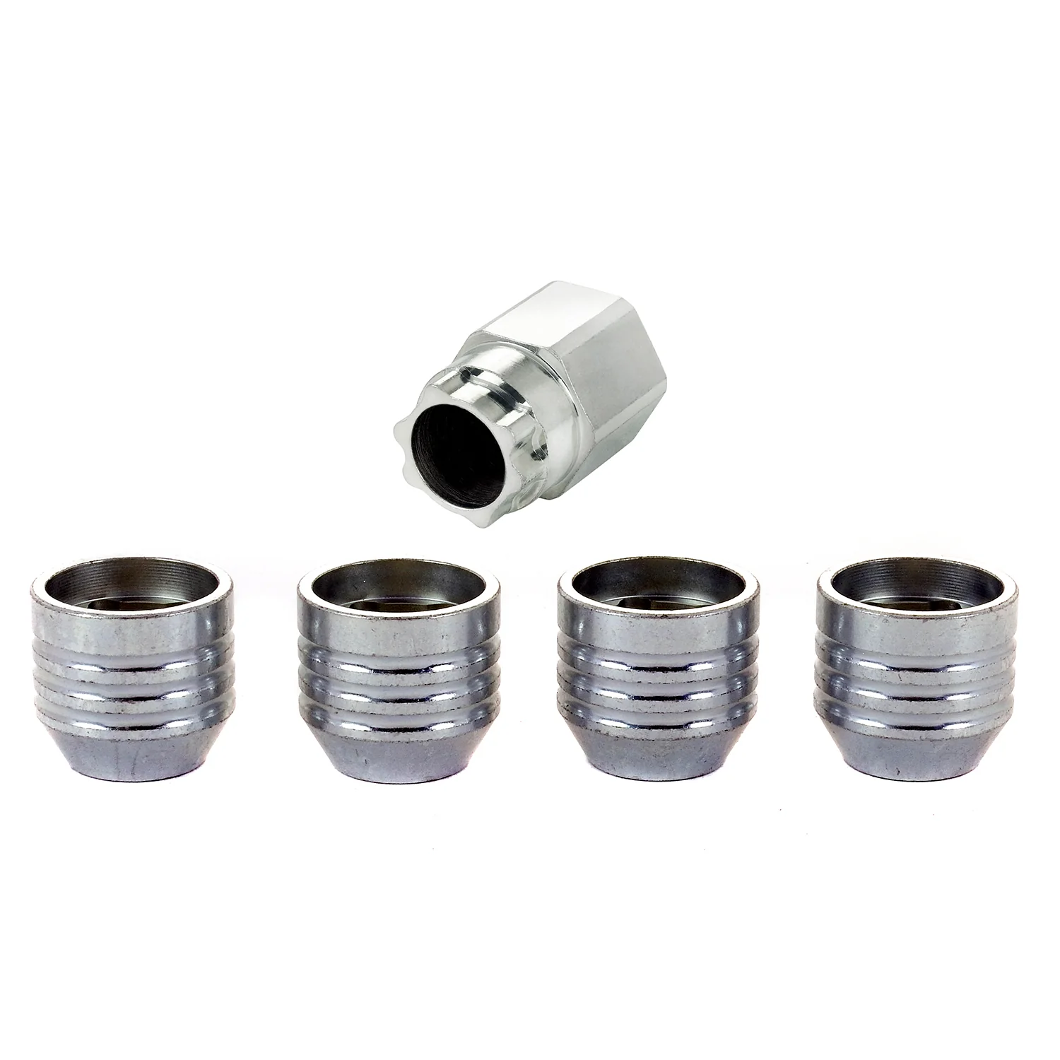 4-Pack Cone Seat Under Hub Cap Wheel Lock Nuts <br> M14 x 2.0 Thread, 13/16in Hex x 0.893in L