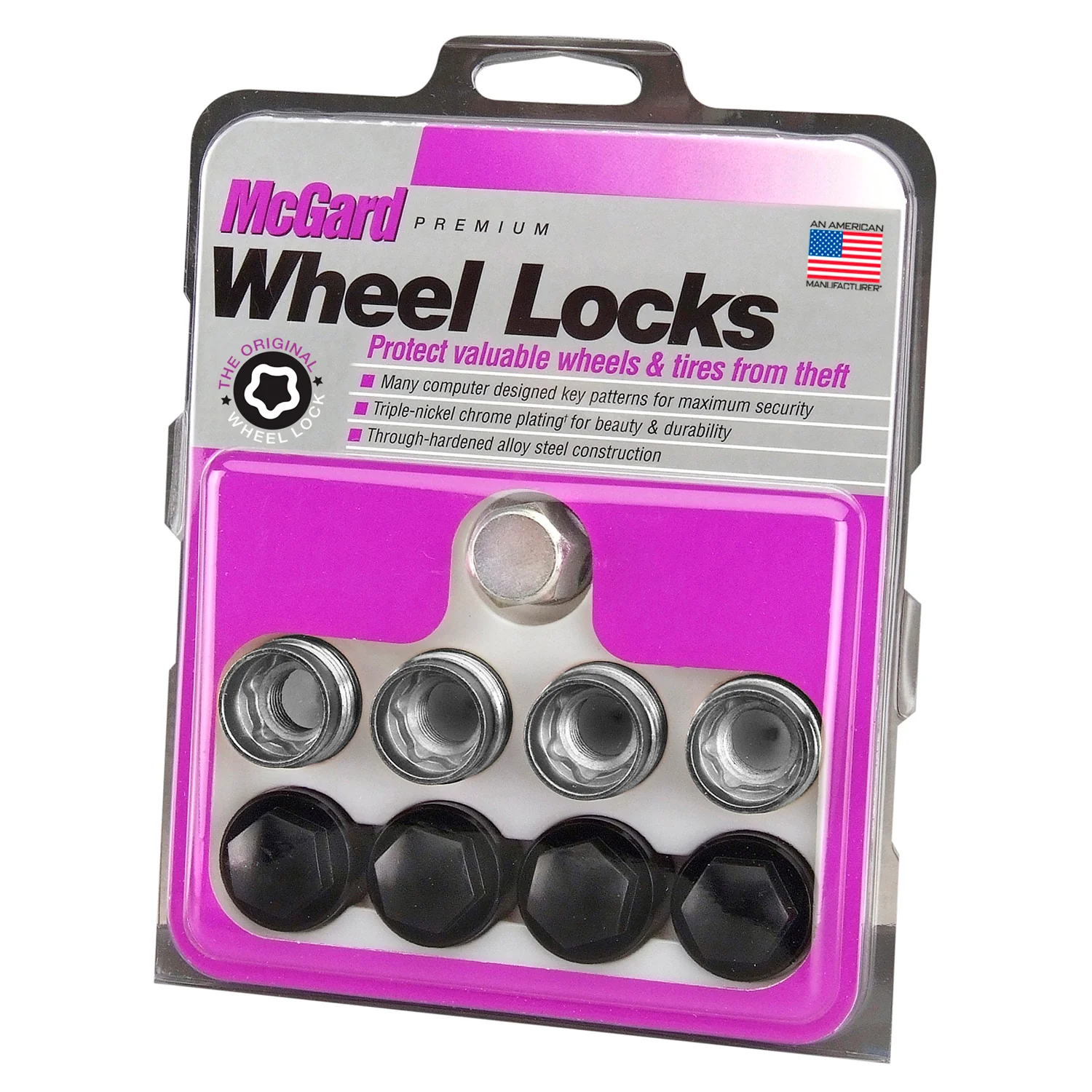 Radius Seat Under Hub Cap Style Wheel Locks <br> M14 x 1.5 Thread, 19mm Hex x 0.89in L - Image 3