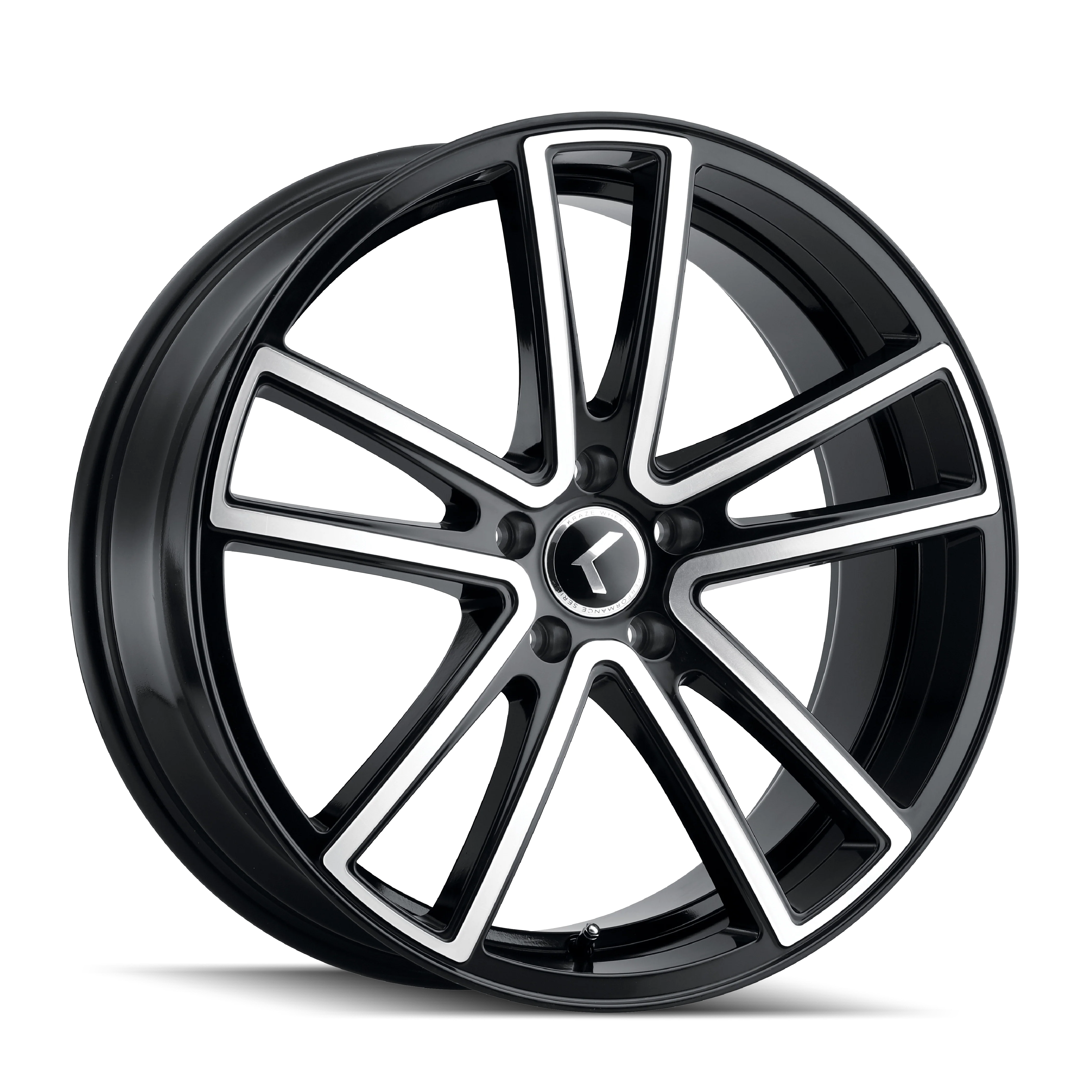 Lusso KR190 22x8.5in Gloss Black Machined Wheel <br> 5x120 Bolt Pattern / 38mm Offset / 74.1mm Hub