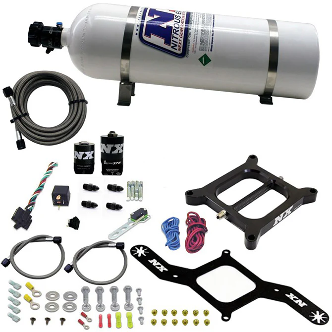 4150 RNC Conventional Nitrous Plate Kit <br> W/.375in Solenoid w/15lb Bottle