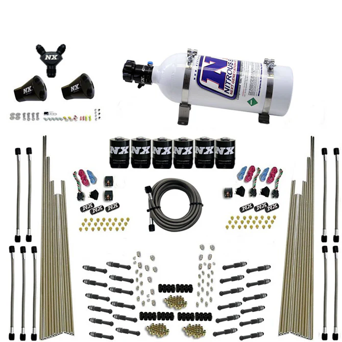 8 Cyl Dry Direct Port Nitrous Kit w/5lb Bottle <br> 200-600HP Rated