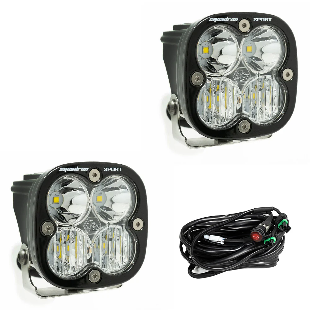 Squadron Sport Driving/Combo Pair LED Light Pods <br> Length 3.07in X Depth 2.77in X Height 3.07in