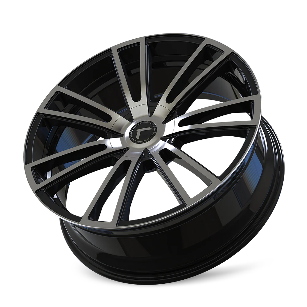 Spectra KR183 18x8in Gloss Black Machined Wheel <br> 5x112 Bolt Pattern / 40mm Offset / 74.1mm Hub - Image 3