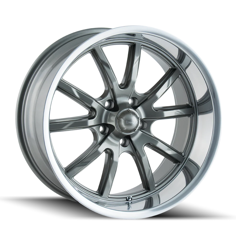 Style 650 17x8 in Gloss Grey Polished Wheel <br> 5x114.3 Bolt Pattern / 0 mm Offset / 83.82 mm Hub