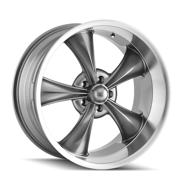 Style 695 17x7 in Gloss Grey Machined Wheel <br> 5x120.65 Bolt Pattern / 0 mm Offset / 83.82 mm Hub
