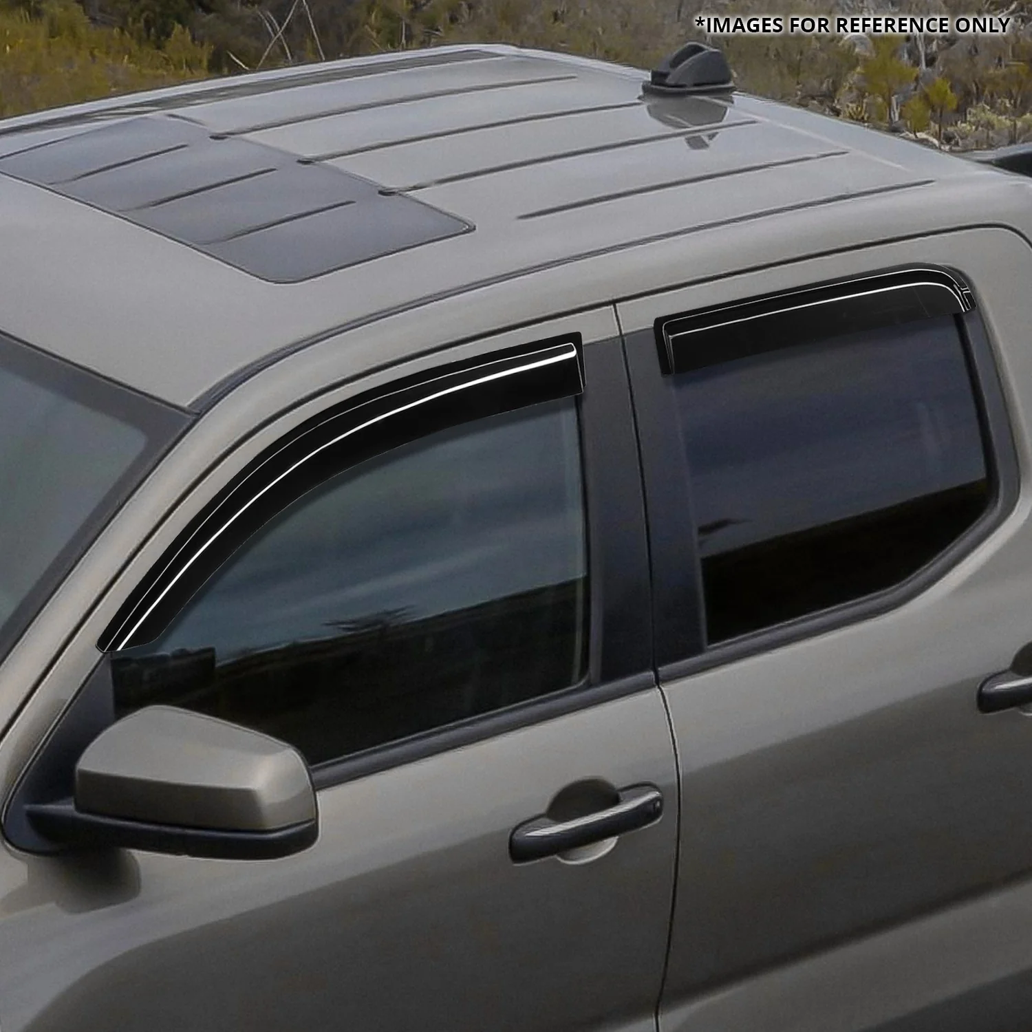 4Pcs Window Visors Guard Deflector<br>24-26 Toyota Tacoma Crew Cab - Image 6