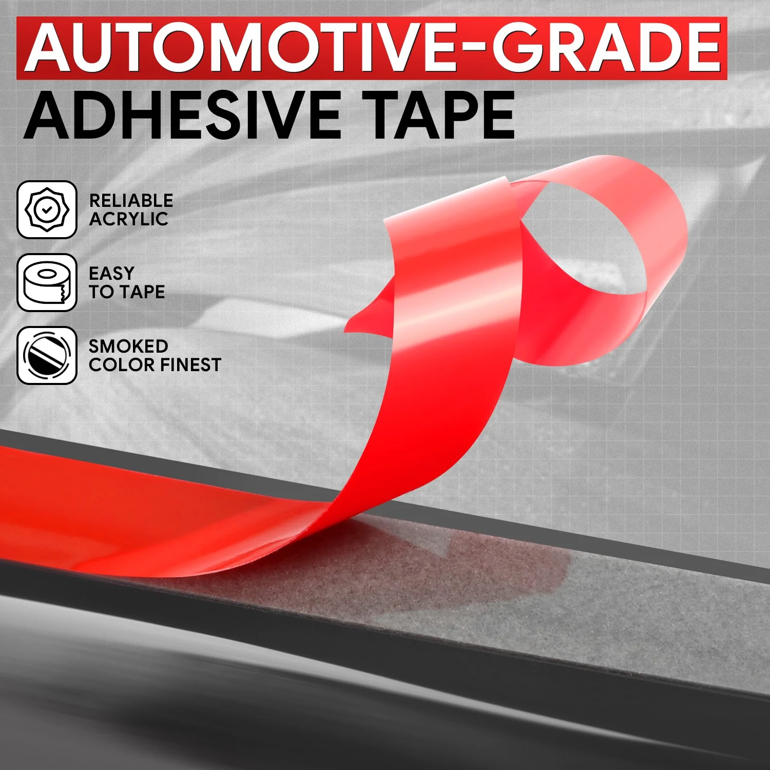 4Pcs Carben Fiber Style Window Visors<br>22-26 Toyota Tundra CrewMax - Image 3