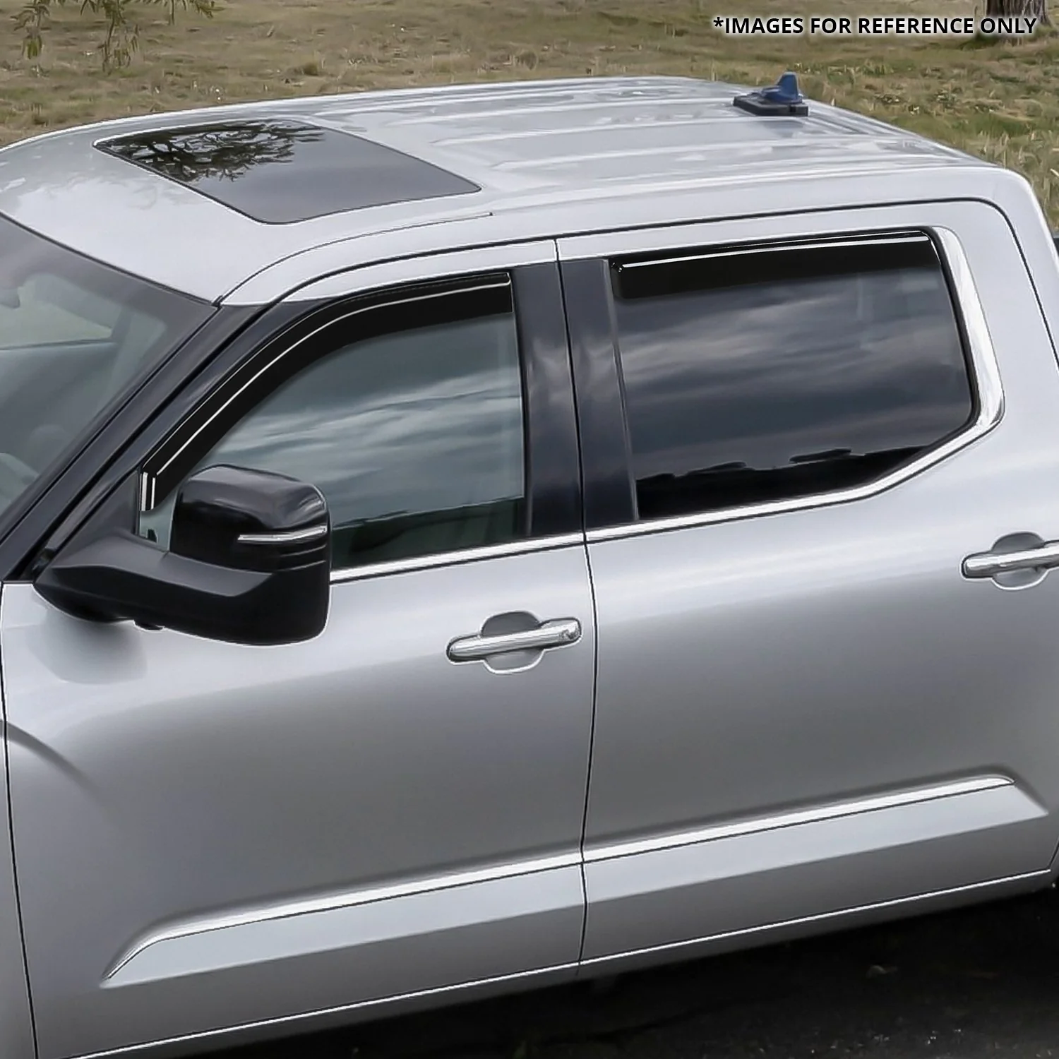 4Pcs Carben Fiber Style Window Visors<br>22-26 Toyota Tundra CrewMax - Image 6