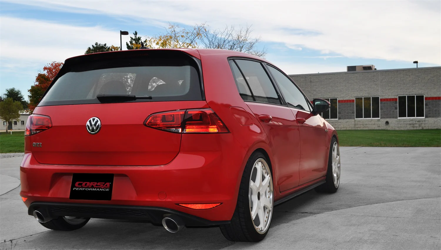 3in Cat-Back Dual Rear Exit w/ 4in Polished Tips <br> 2014-2018 Volkswagen GTI - Image 2