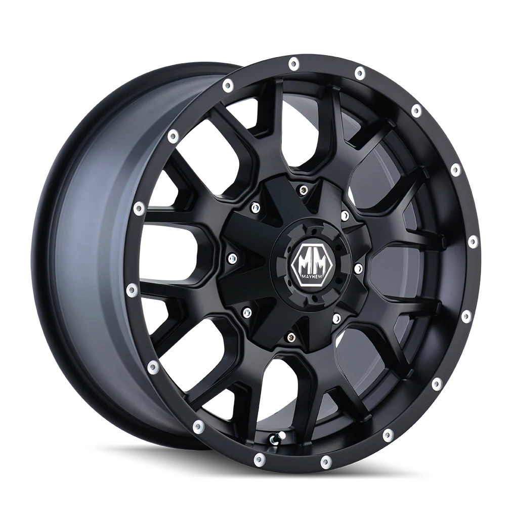 Warrior 8015 Matte Black Wheel <br> 18x9 / 6x135 BP / -12mm Offset / 106mm Hub